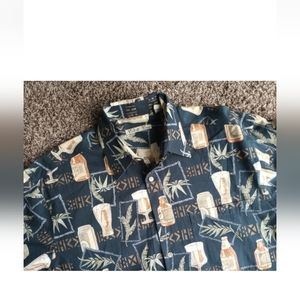 Batik Bay Hawaiian Aloha L Shirt Cocktails Beer Palm Leaves Tapas Tropical